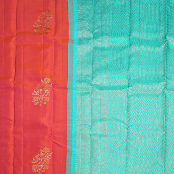 Hayagrivas Handloom Rustic Pink Kanjivaram Silk Saree KBF600G6-1