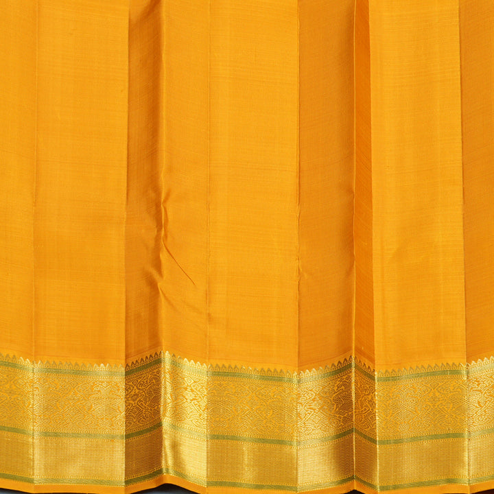 Hayagrivas Handloom Mayilkazhuthu Kanjivaram Silk Saree with Mustard Yellow Border KBF602G2-2