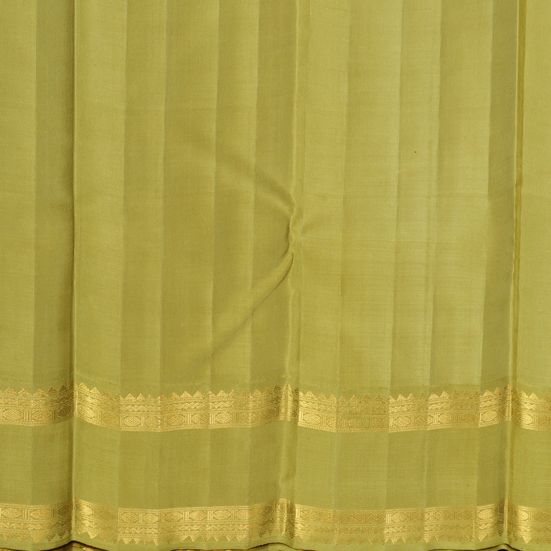 Hayagrivas Handloom Powder Blue Kanjivaram Silk Saree with Olive Green Border KBF602G2-3