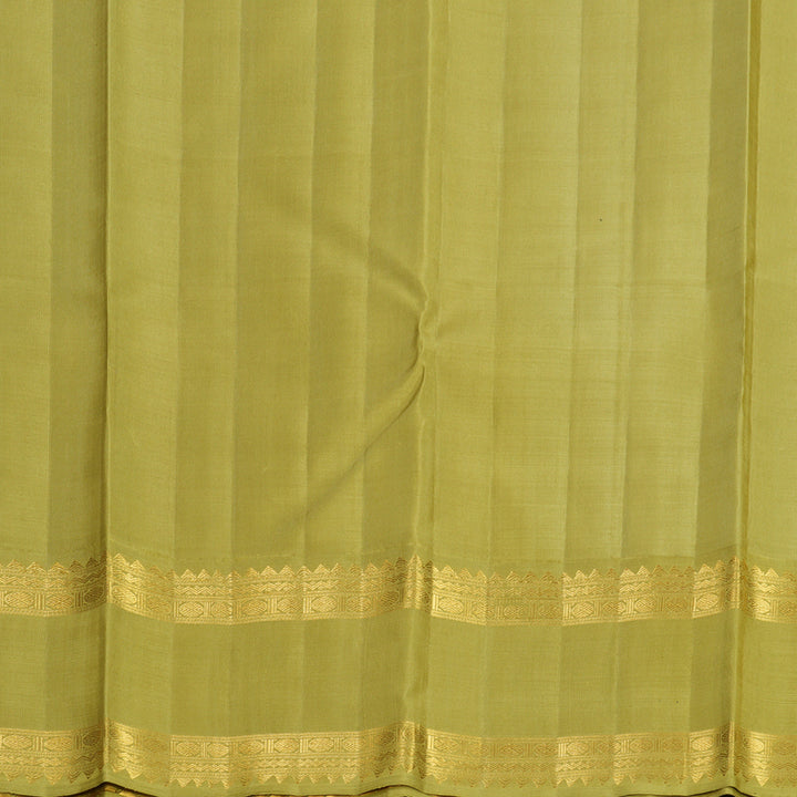 Hayagrivas Handloom Powder Blue Kanjivaram Silk Saree with Olive Green Border KBF602G2-3