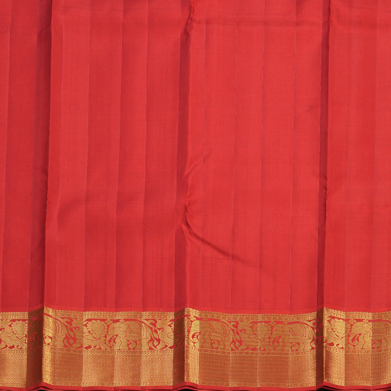 Hayagrivas Handloom Bottle Green Kanjivaram Silk Saree with Red Border KBF602G2-5