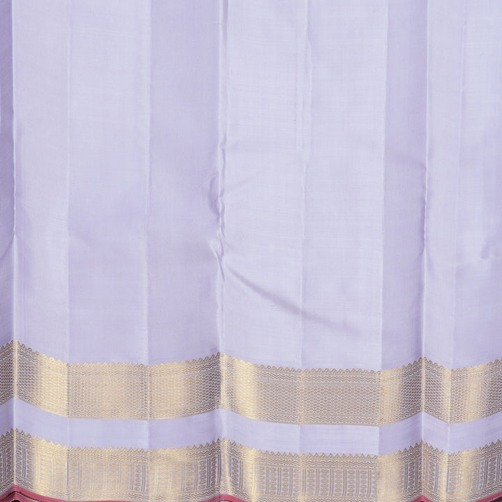 Hayagrivas Handloom Kum Kum Red Kanjivaram Silk Saree with Lilac Border KBF602G3-2