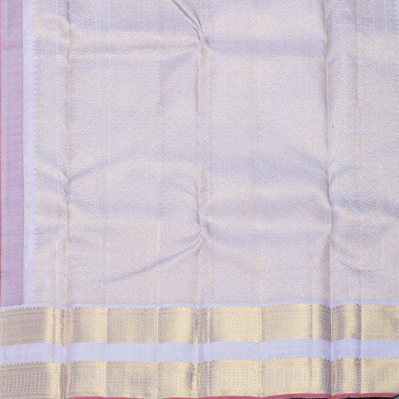Hayagrivas Handloom Kum Kum Red Kanjivaram Silk Saree with Lilac Border KBF602G3-2