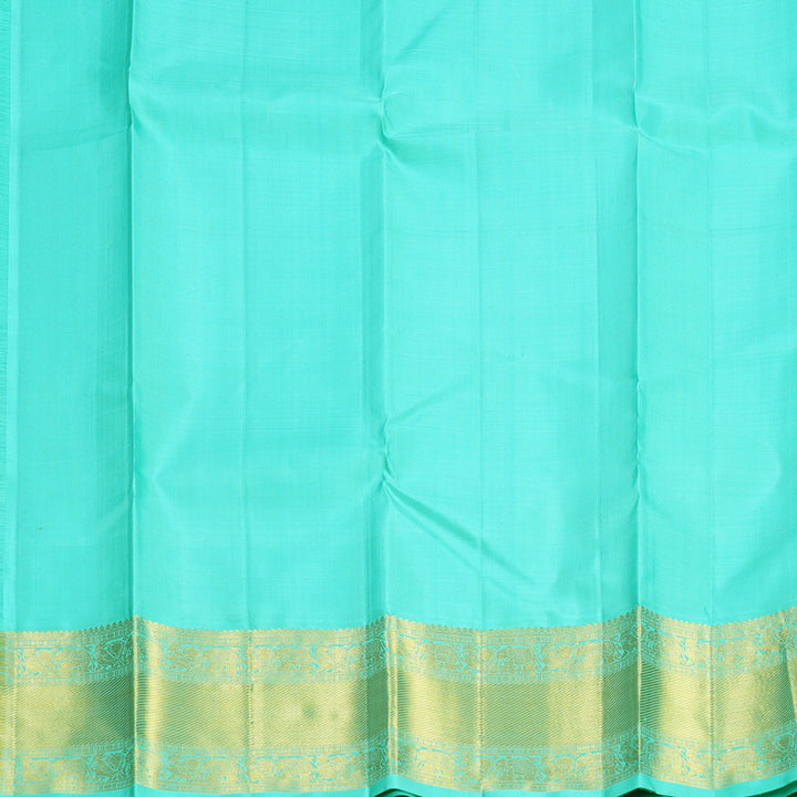 Hayagrivas Handloom Deep Blue Kanjivaram Silk Saree with Sea Blue Border KBF602G3-3