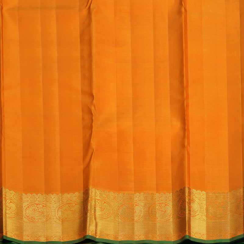 Hayagrivas Handloom Brinjal Purple Kanjivaram Silk Saree with Orange Border KBF602G4-1