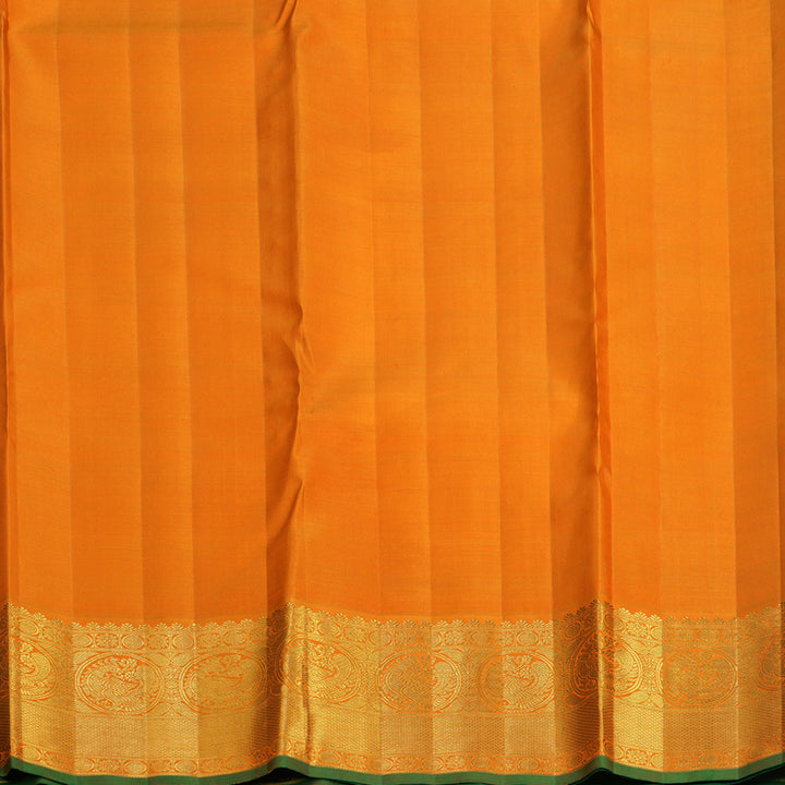 Hayagrivas Handloom Brinjal Purple Kanjivaram Silk Saree with Orange Border KBF602G4-1