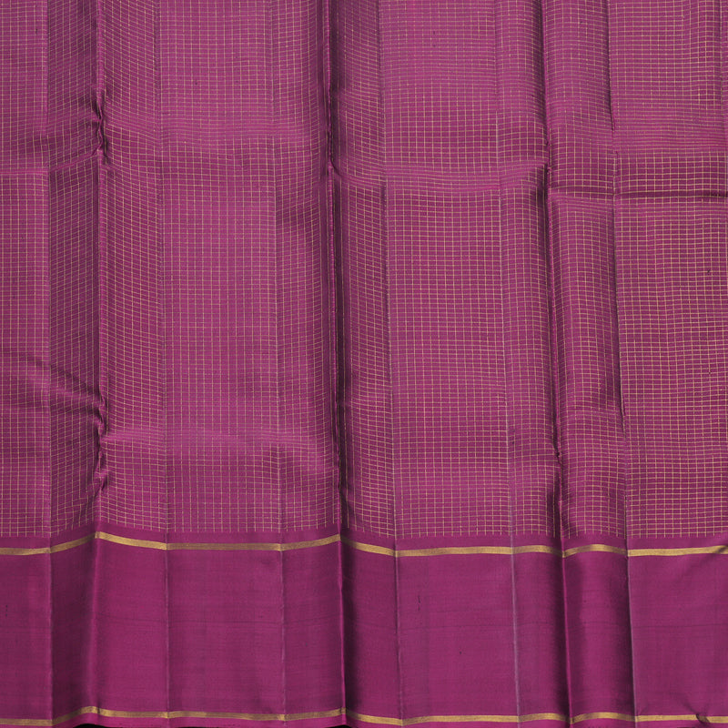 Hayagrivas Handloom Black Kanjivaram Silk Saree with Purple Border KBF604G13-1