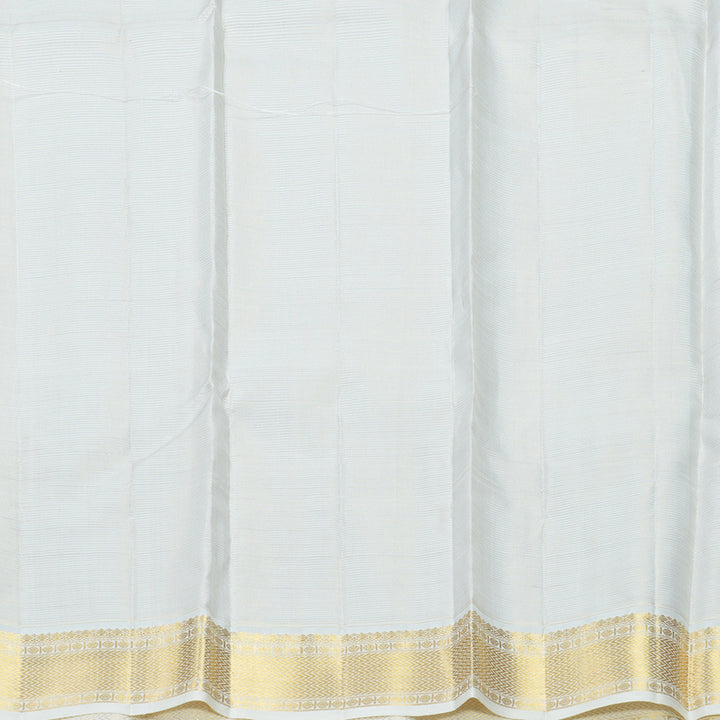 Hayagrivas Handloom Kanchana Brown Kanjivaram Silk Saree with Milk-White Border KBF604G16-1