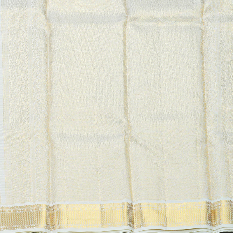 Hayagrivas Handloom Kanchana Brown Kanjivaram Silk Saree with Milk-White Border KBF604G16-1