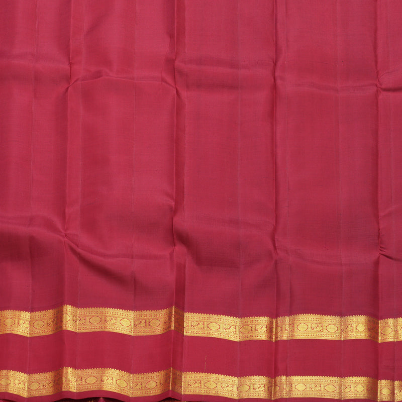 Hayagrivas Handloom Bottle Green Kanjivaram Silk Saree with Red Border KBF605G1-1