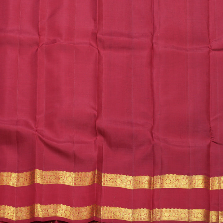 Hayagrivas Handloom Bottle Green Kanjivaram Silk Saree with Red Border KBF605G1-1