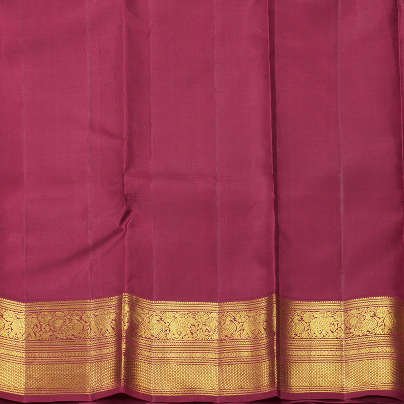 Hayagrivas Handloom Bottle Green Kanjivaram Silk Saree with Maroon Border KBF605G1-5