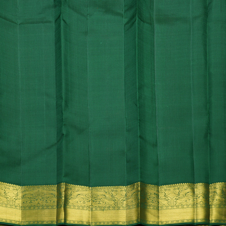 Hayagrivas Handloom Pink Kanjivaram Silk Saree with Dark Green Border KBF605G1-7