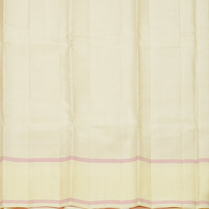 Hayagrivas Handloom Pink Kanjivaram Silk Saree with Beige Border KBF605G2-4