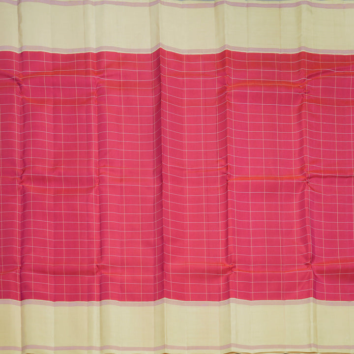 Hayagrivas Handloom Pink Kanjivaram Silk Saree with Beige Border KBF605G2-4