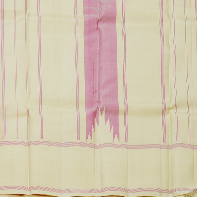 Hayagrivas Handloom Pink Kanjivaram Silk Saree with Beige Border KBF605G2-4
