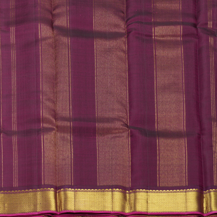 Hayagrivas Handloom Fluorescent Green Kanjivaram Silk Saree with Purple Border KBF605G4-1