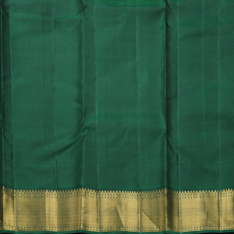 Hayagrivas Handloom Magenta-Pink Kanjivaram Silk Saree with Bottle Green Border KBF605G4-3