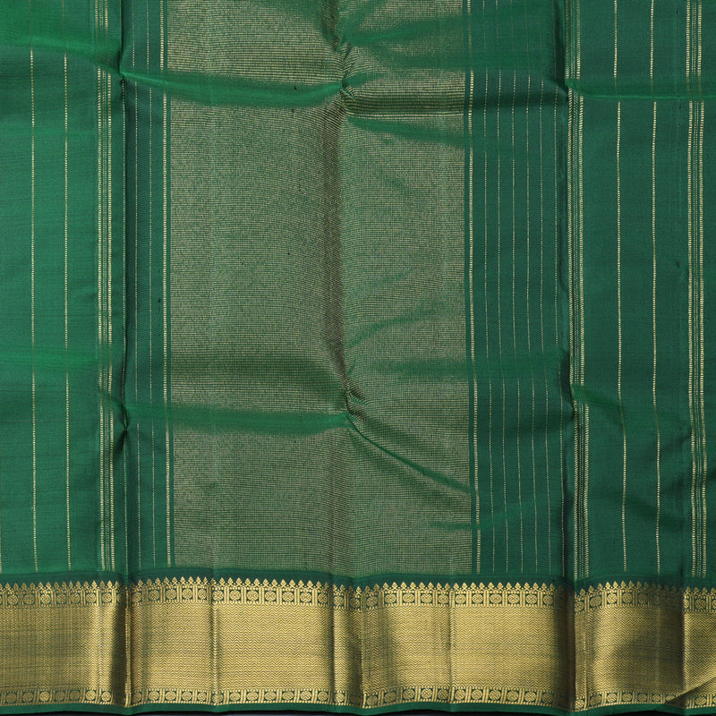 Hayagrivas Handloom Magenta-Pink Kanjivaram Silk Saree with Bottle Green Border KBF605G4-3