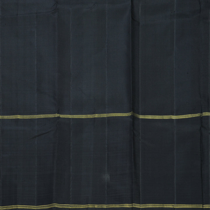 Hayagrivas Handloom Pista Green Kanjivaram Silk Saree with Black Border KBF605G6-1