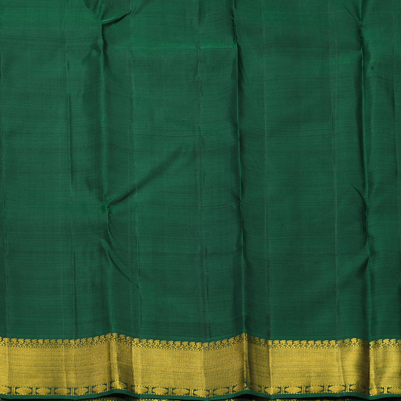 Hayagrivas Handloom Dark Maroon Kanjivaram Silk Saree with Bottle Green Border KBF605G7-1