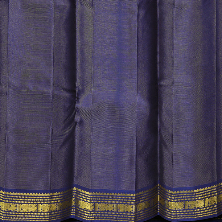 Hayagrivas Handloom Dark Blue Kanjivaram Silk Saree KBF605G8-1