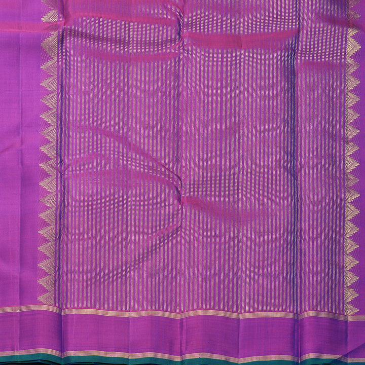 Hayagrivas Handloom Mayilkazhuthu Kanjivaram Silk Saree with Purple Border KBF606G2-1