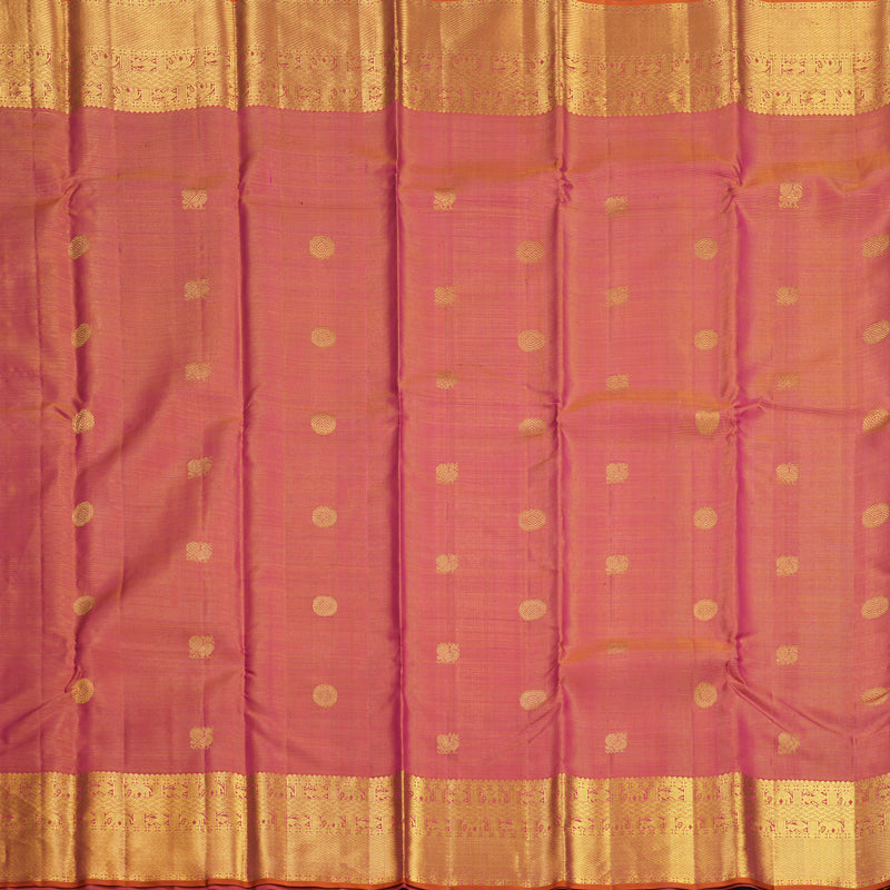 Hayagrivas Handloom Pink Kanjivaram Silk Saree KBF606G4-1