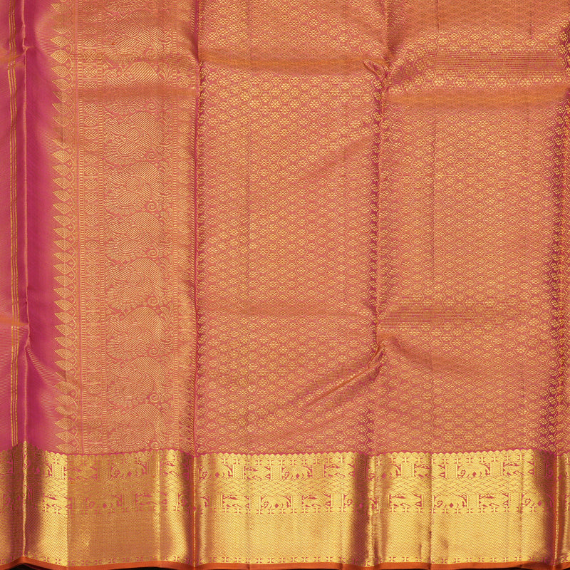 Hayagrivas Handloom Pink Kanjivaram Silk Saree KBF606G4-1