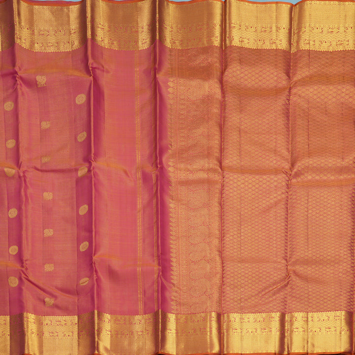 Hayagrivas Handloom Pink Kanjivaram Silk Saree KBF606G4-1