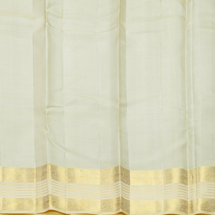 Hayagrivas Handloom Bottle Green Kanjivaram Silk Saree with Sandal Border KBF606G7-2