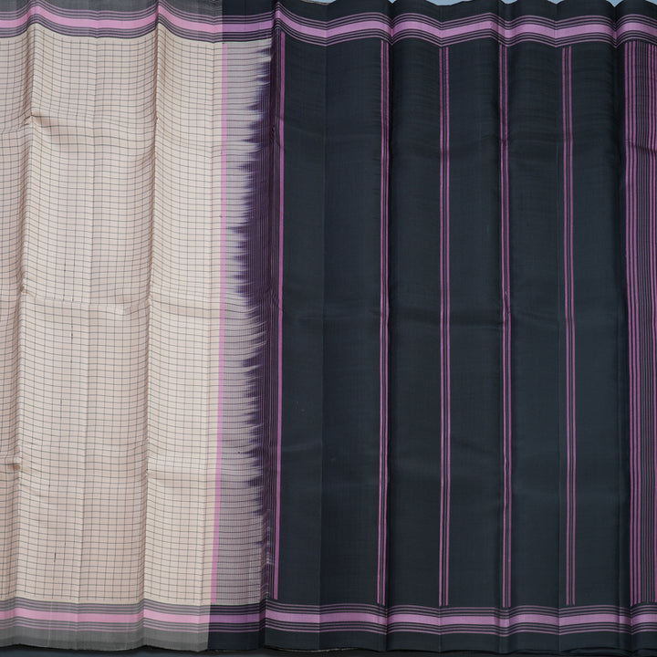 Hayagrivas Handloom Sandal Kanjivaram Silk Saree with Grey Border KBF607G1-1