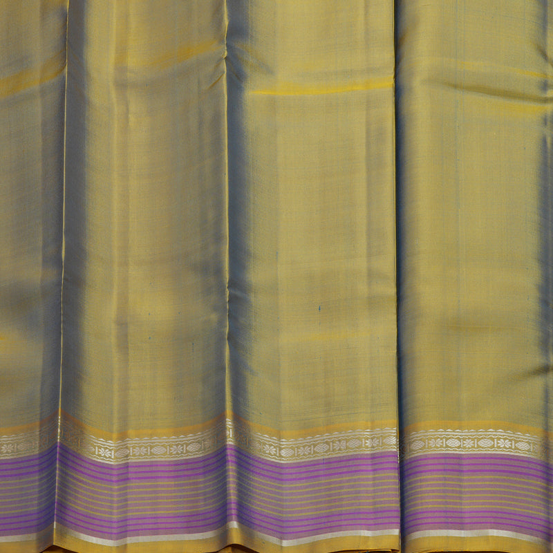 Hayagrivas Handloom Mayilkazhuthu Kanjivaram Silk Saree with Yellow Border KBF607G2-1