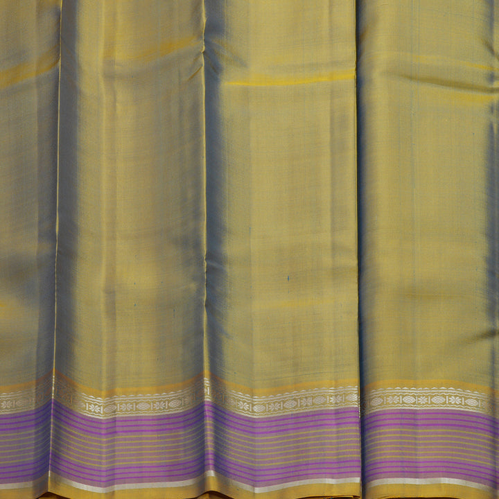 Hayagrivas Handloom Mayilkazhuthu Kanjivaram Silk Saree with Yellow Border KBF607G2-1