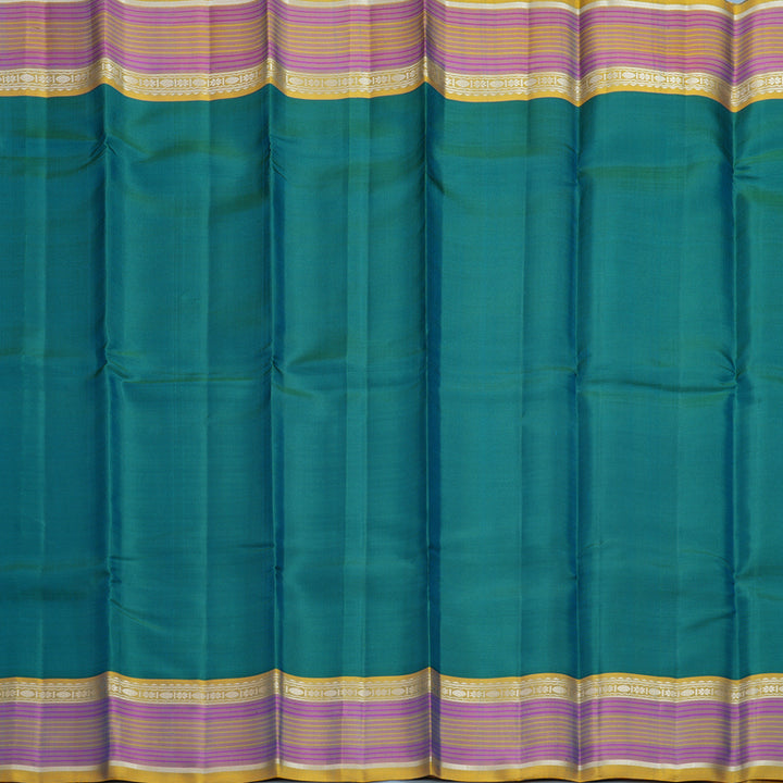 Hayagrivas Handloom Mayilkazhuthu Kanjivaram Silk Saree with Yellow Border KBF607G2-1
