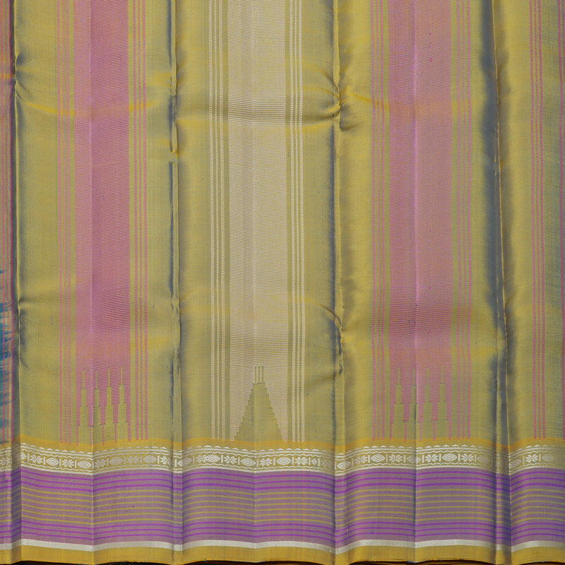 Hayagrivas Handloom Mayilkazhuthu Kanjivaram Silk Saree with Yellow Border KBF607G2-1