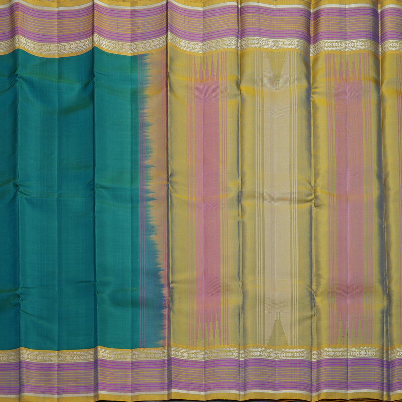 Hayagrivas Handloom Mayilkazhuthu Kanjivaram Silk Saree with Yellow Border KBF607G2-1