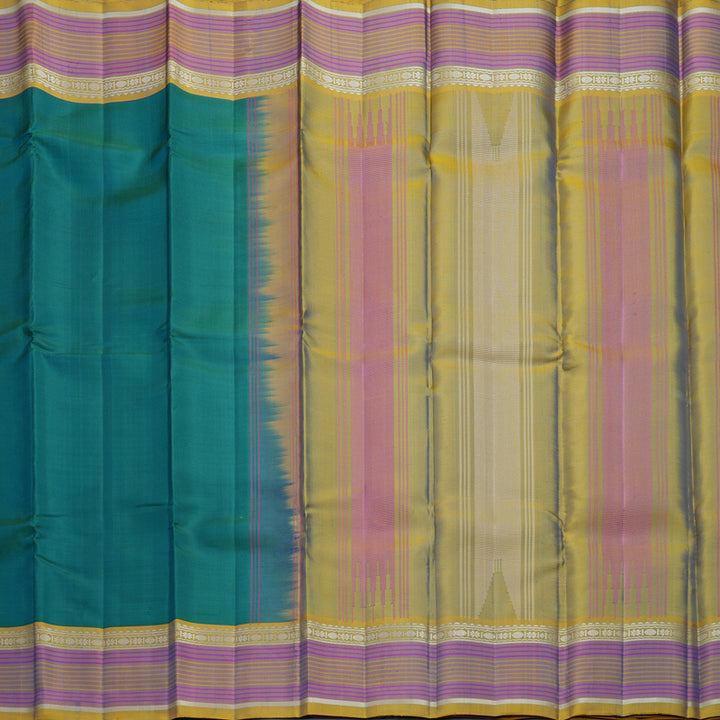 Hayagrivas Handloom Mayilkazhuthu Kanjivaram Silk Saree with Yellow Border KBF607G2-1