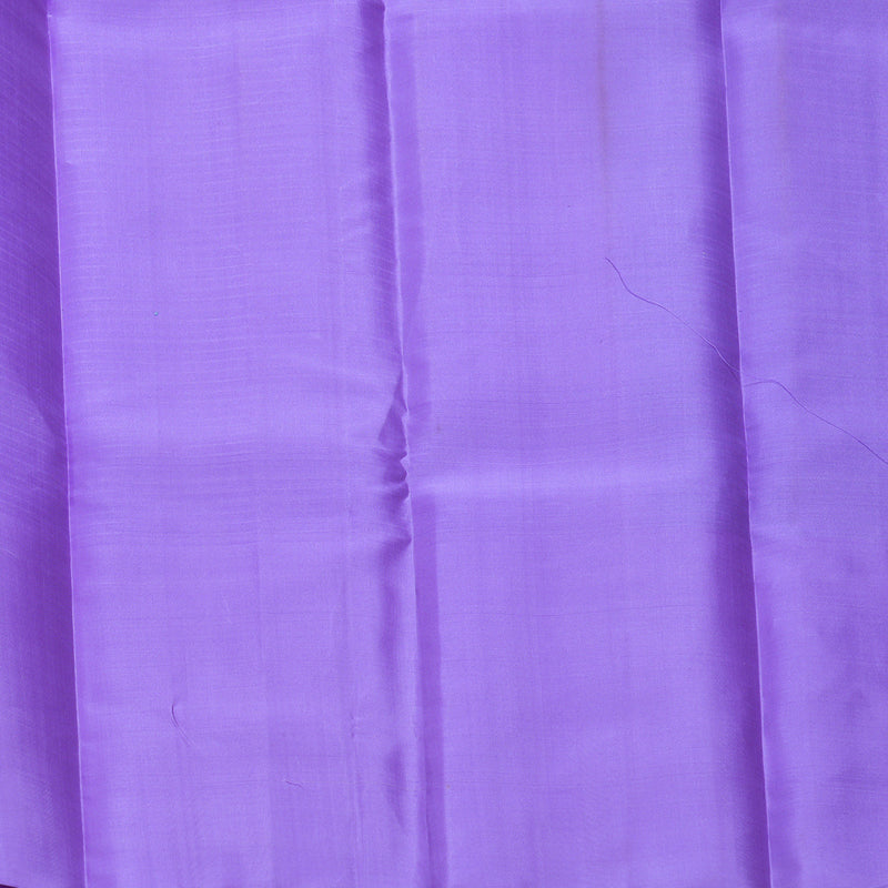Hayagrivas Handloom Bluish-Grey Kanjivaram Silk Saree with Lavender Border KBF607G5-1
