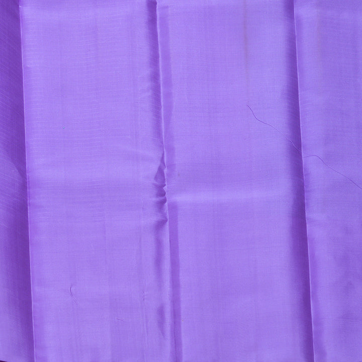 Hayagrivas Handloom Bluish-Grey Kanjivaram Silk Saree with Lavender Border KBF607G5-1