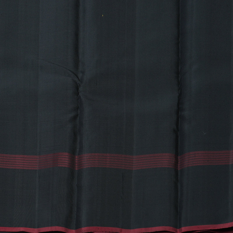 Hayagrivas Handloom Black &amp; White (Zasa Zasa Kattam) Kanjivaram Silk Saree KBF607G6-2