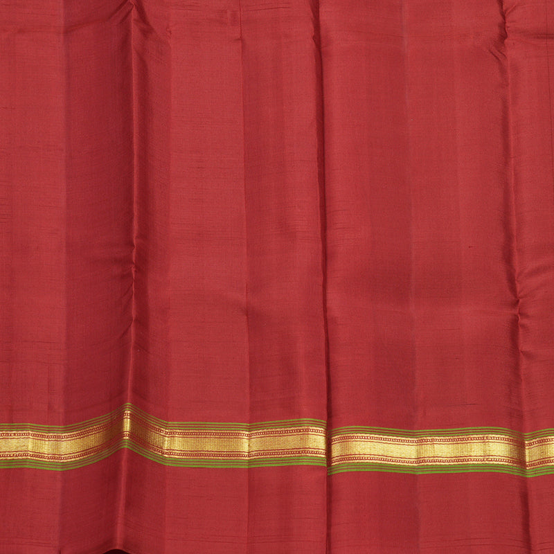 Hayagrivas Handloom Green & Maroon (Zasa Zasa Kattam) Kanjivaram Silk Saree with Maroon Border KBF607G7-1