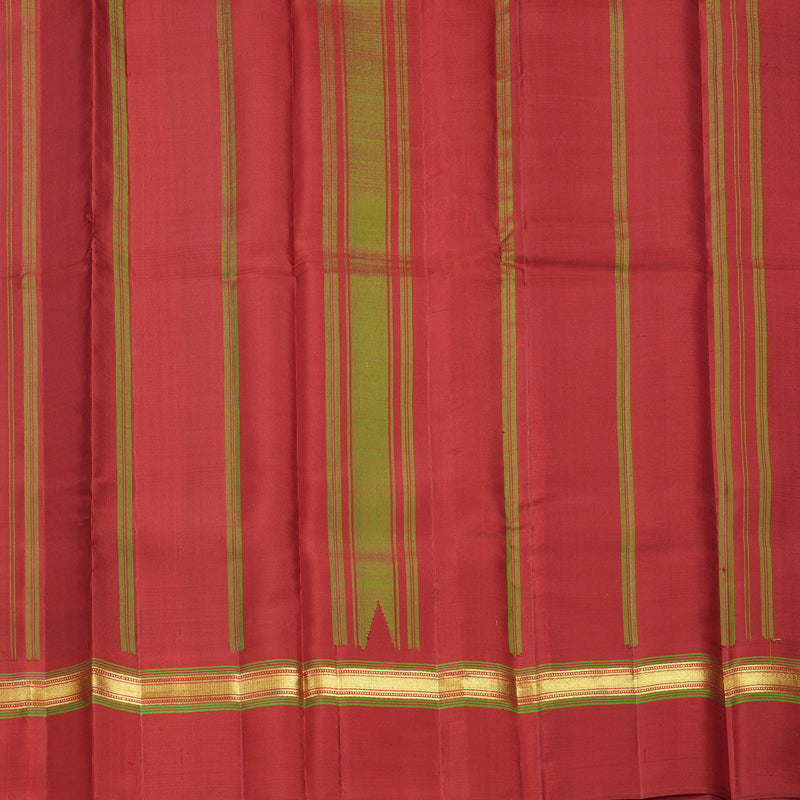 Hayagrivas Handloom Green & Maroon (Zasa Zasa Kattam) Kanjivaram Silk Saree with Maroon Border KBF607G7-1