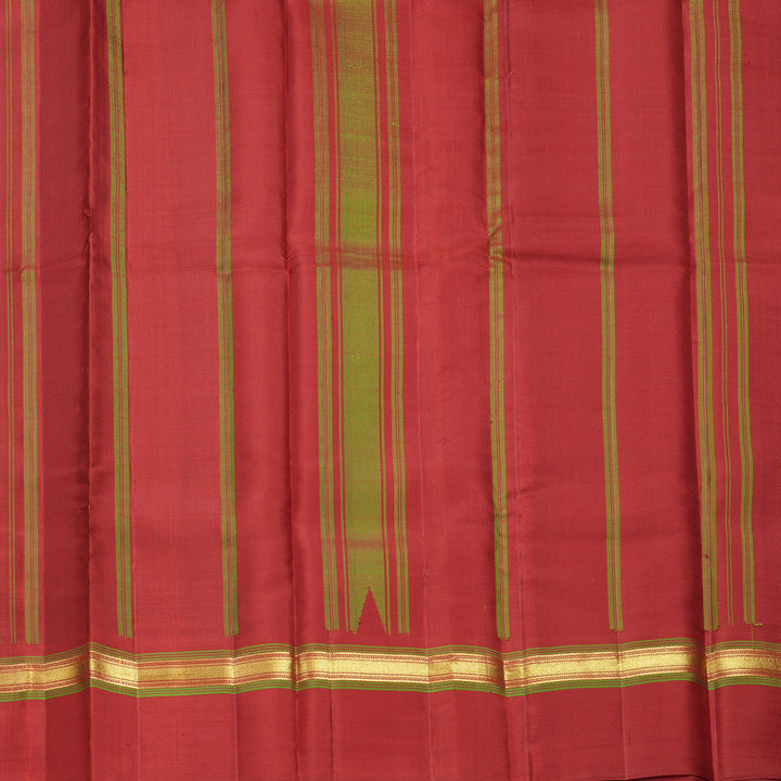 Hayagrivas Handloom Green & Maroon (Zasa Zasa Kattam) Kanjivaram Silk Saree with Maroon Border KBF607G7-1
