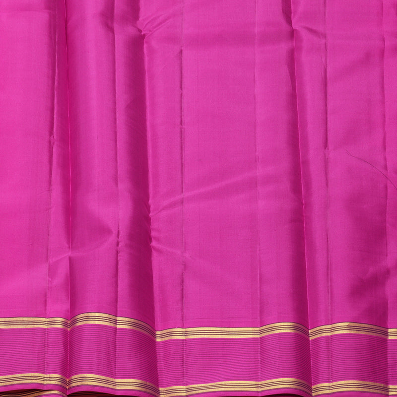 Hayagrivas Handloom Black Kanjivaram Silk Saree with Ganga Jamuna Border KBF607G7-2