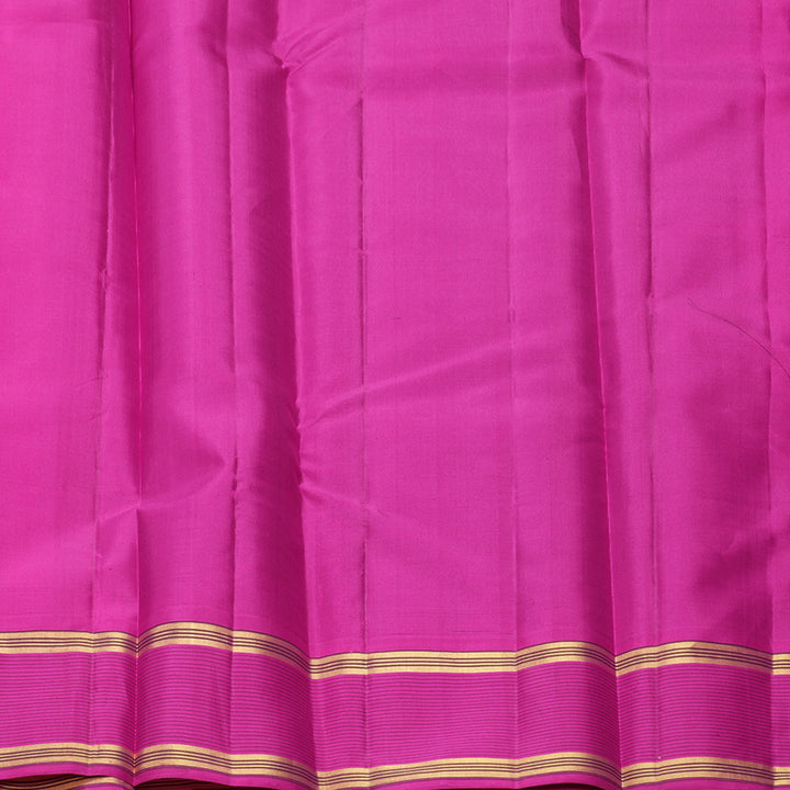 Hayagrivas Handloom Black Kanjivaram Silk Saree with Ganga Jamuna Border KBF607G7-2