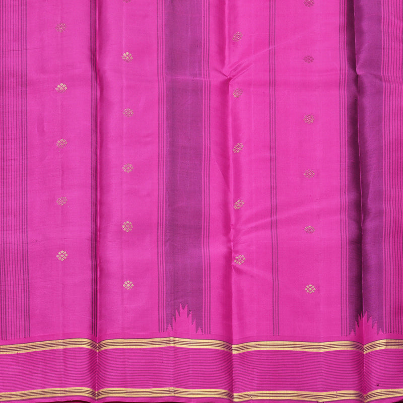 Hayagrivas Handloom Black Kanjivaram Silk Saree with Ganga Jamuna Border KBF607G7-2