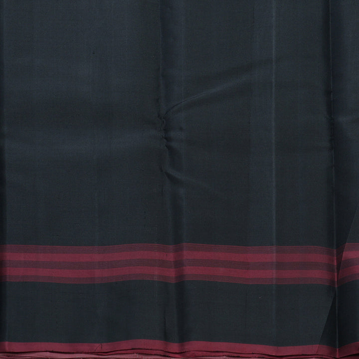 Hayagrivas Handloom Elephant Grey Kanjivaram Silk Saree KBF607G9-1