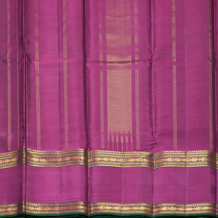 Hayagrivas Handloom Burgundy Kanjivaram Silk Saree with Magenta Border KBF608G1-1