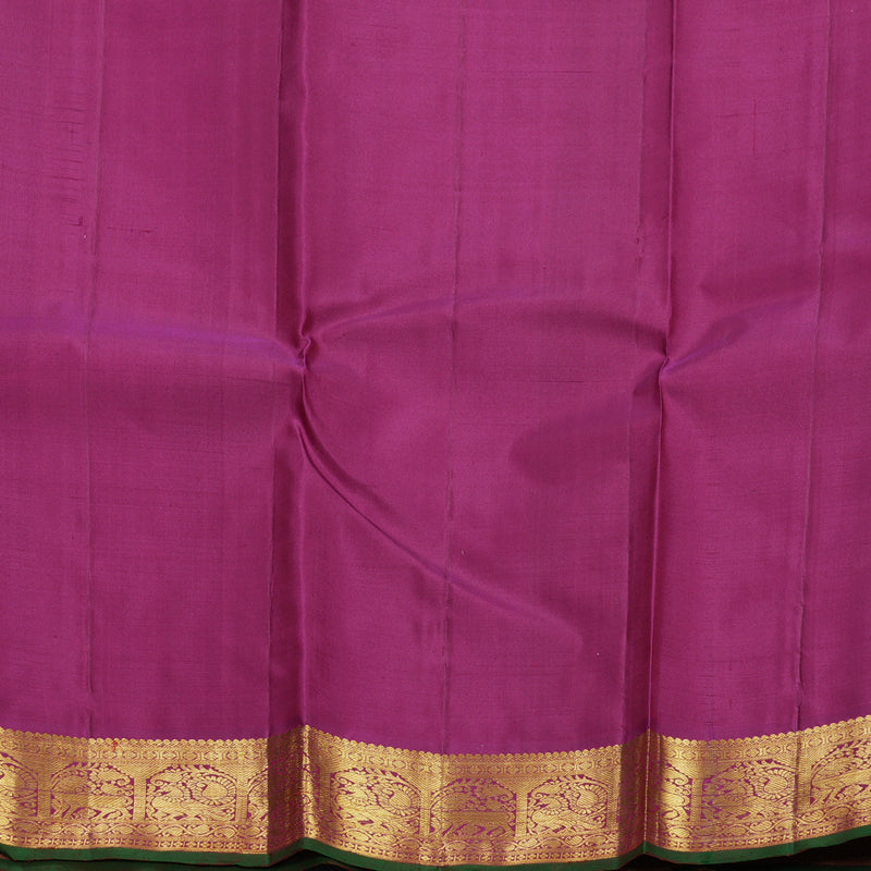 Hayagrivas Handloom Wine Purple Kanjivaram Silk Saree with Magenta Border KBF608G2-1